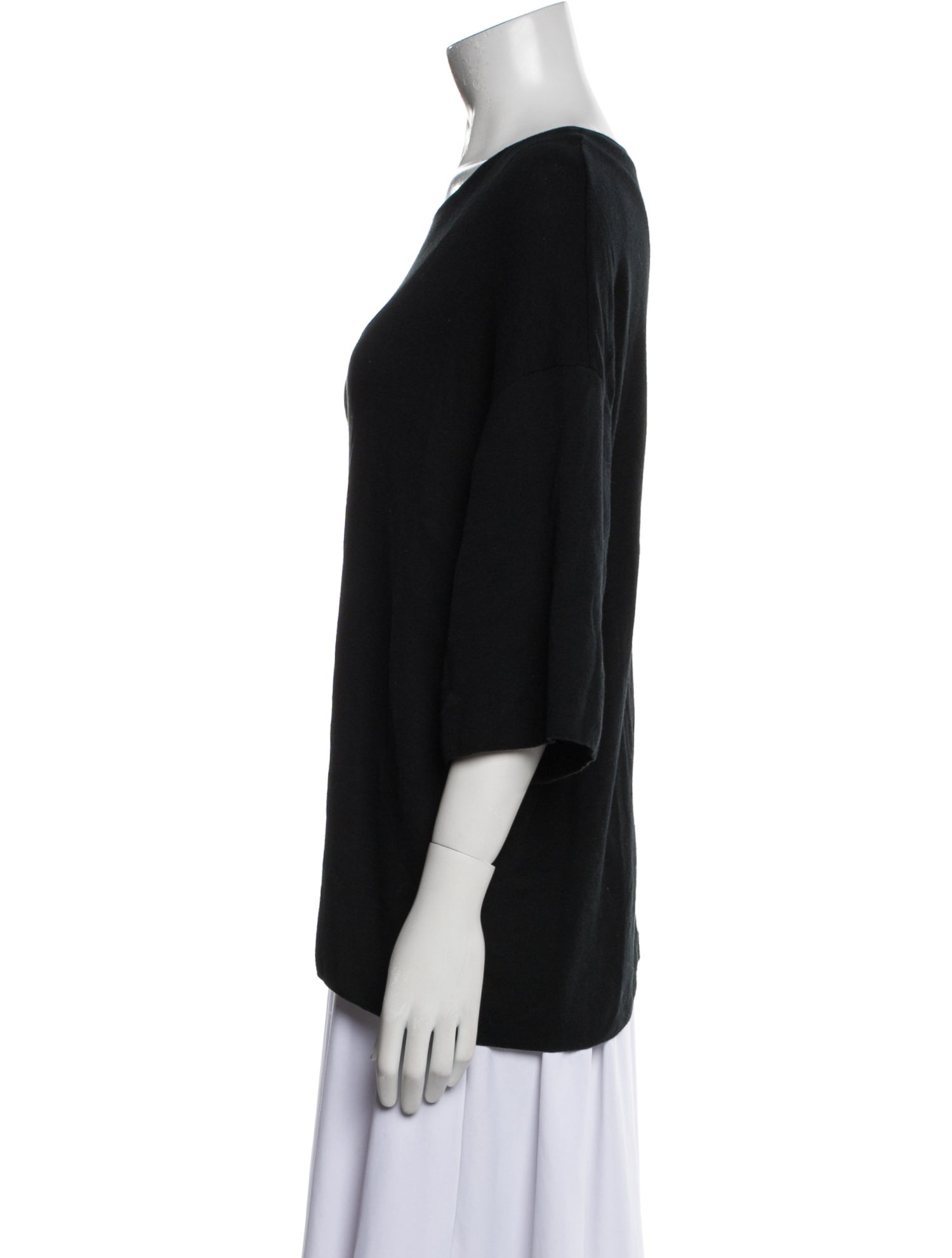 Oyuna Bateau Neckline Three-Quarter Sleeve Top