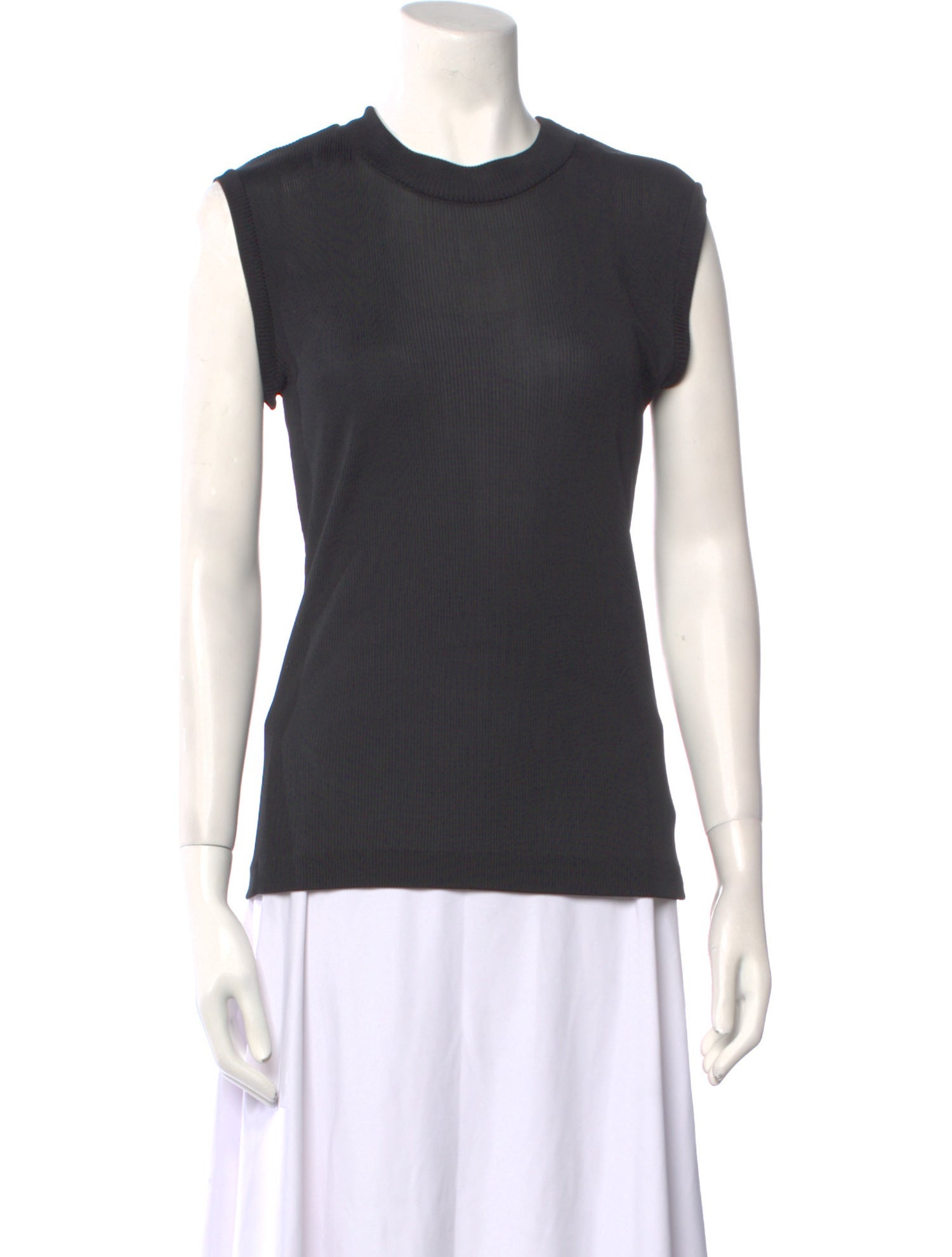 Ozbek Crew Neck Sleeveless Top