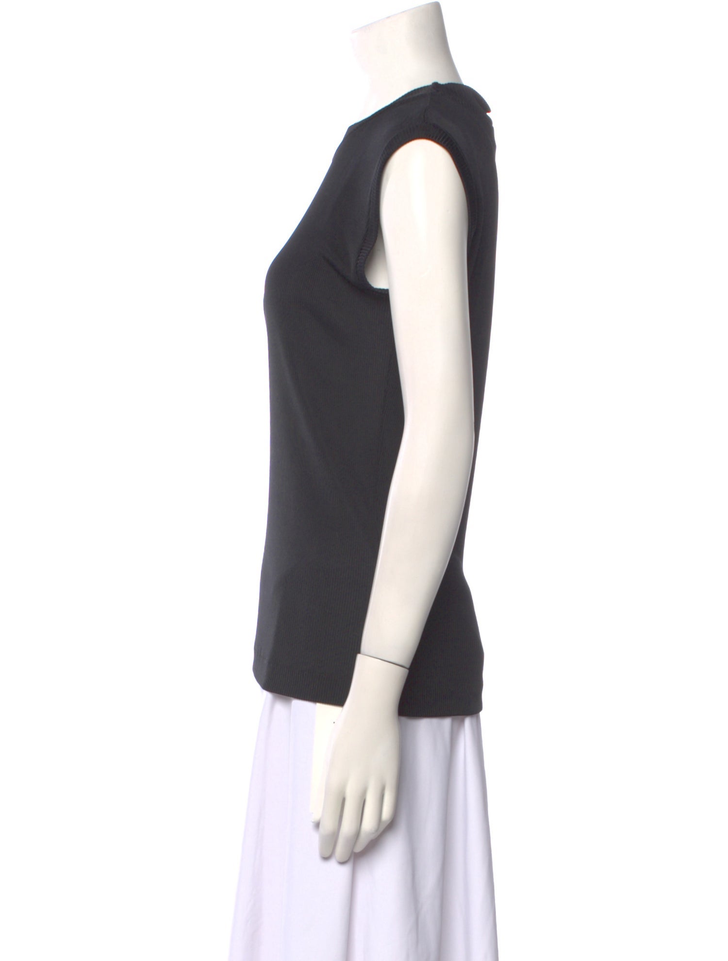 Ozbek Crew Neck Sleeveless Top