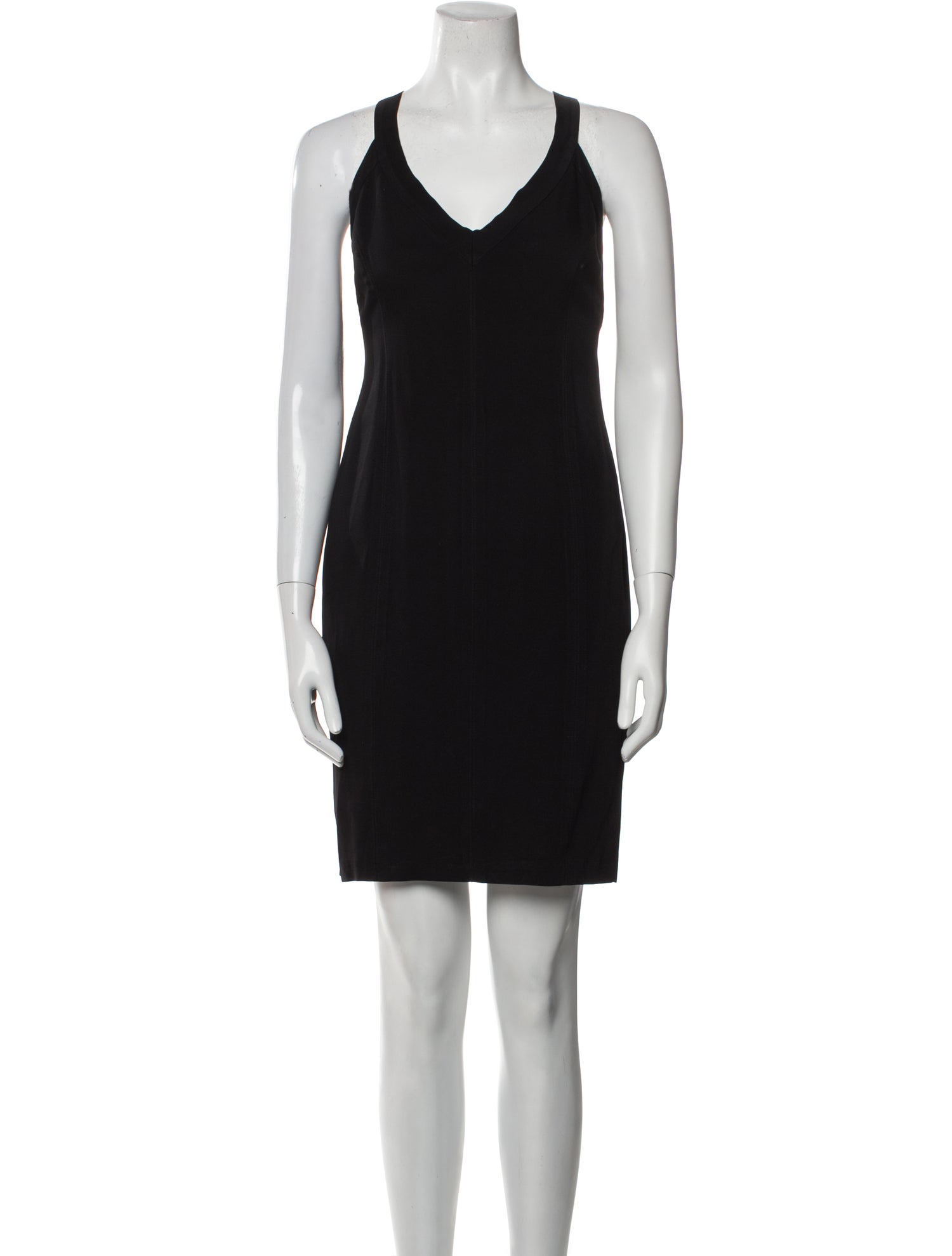 Ozbek V-Neck Knee-Length Dress