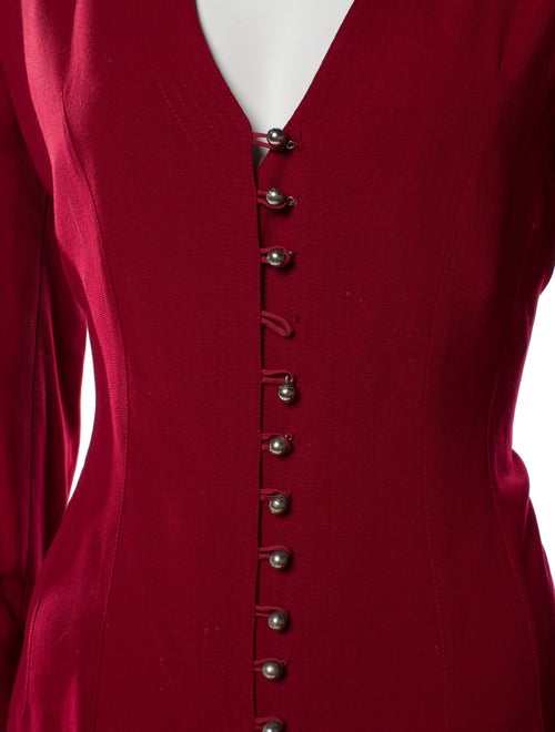 Ozbek V-Neck Long Sleeve Button-Up Top