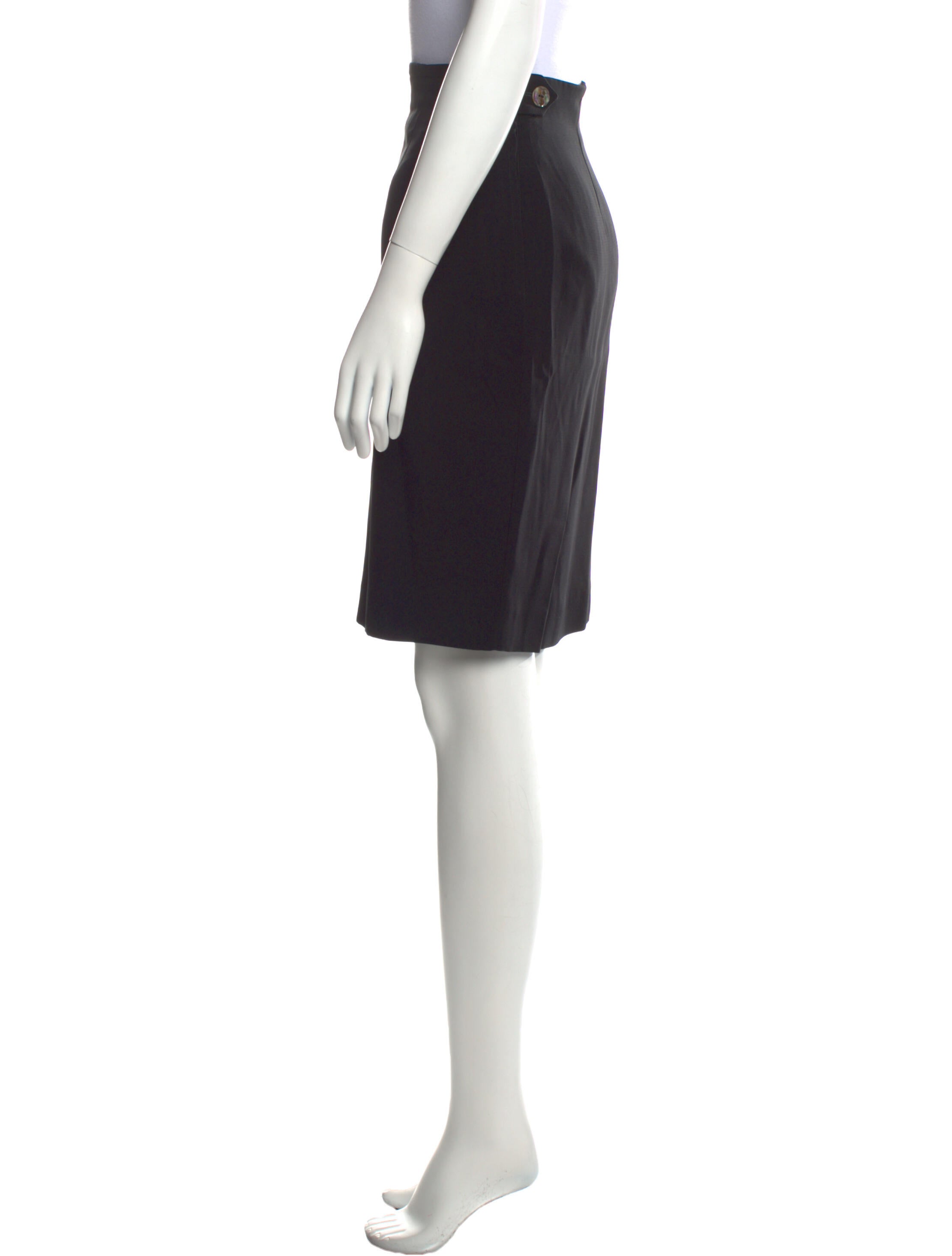 Ozbek Acetate Knee-Length Skirt
