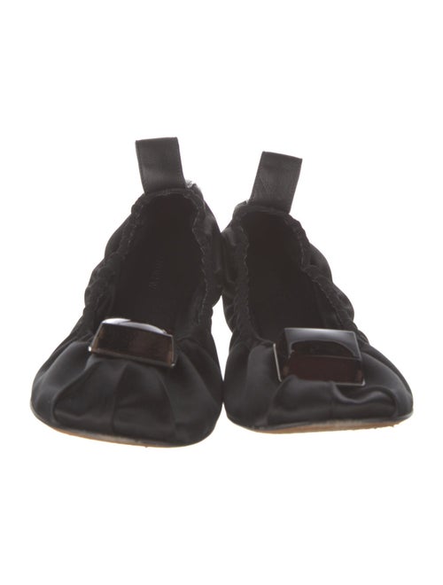 Paul Andrew Satin Crystal Embellishments Ballet Flats