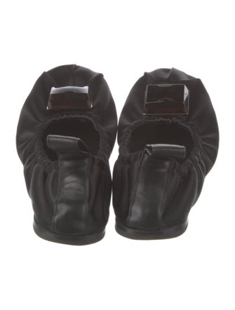 Paul Andrew Satin Crystal Embellishments Ballet Flats