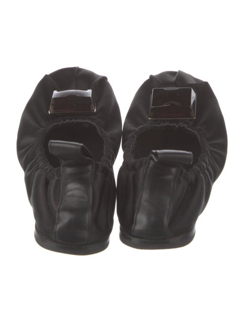 Paul Andrew Satin Crystal Embellishments Ballet Flats