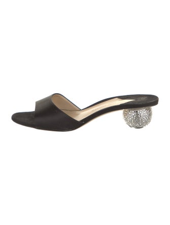 Paul Andrew Suede Crystal Embellishments Slides