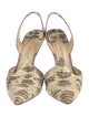Paul Andrew Leather Animal Print Slingback Pumps