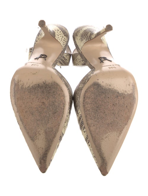 Paul Andrew Leather Animal Print Slingback Pumps