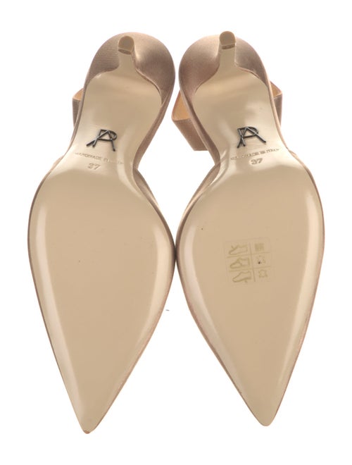 Paul Andrew Satin Crystal Embellishments Slingback Pumps