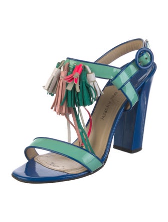 Paul Andrew Patent Leather Slingback Sandals