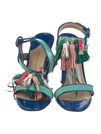 Paul Andrew Patent Leather Slingback Sandals