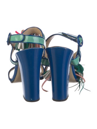 Paul Andrew Patent Leather Slingback Sandals