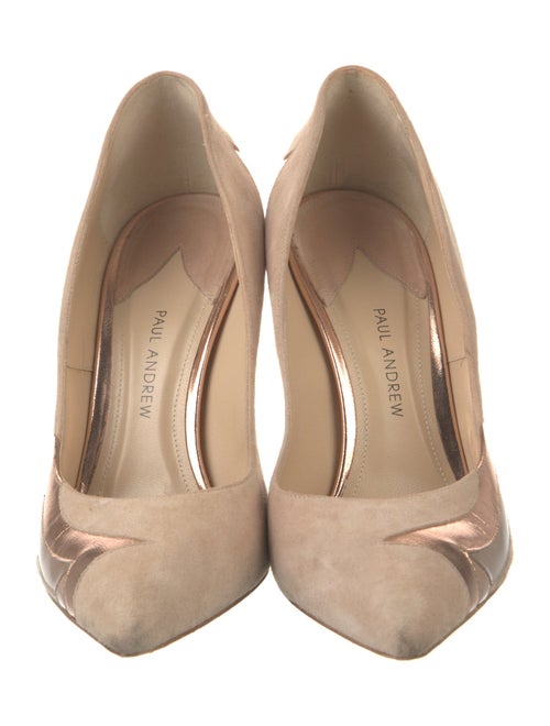 Paul Andrew Suede Leather Trim Embellishment D'Orsay Pumps