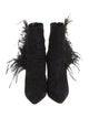 Paul Andrew Suede Feather Trim Boots