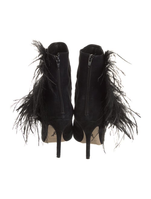 Paul Andrew Suede Feather Trim Boots