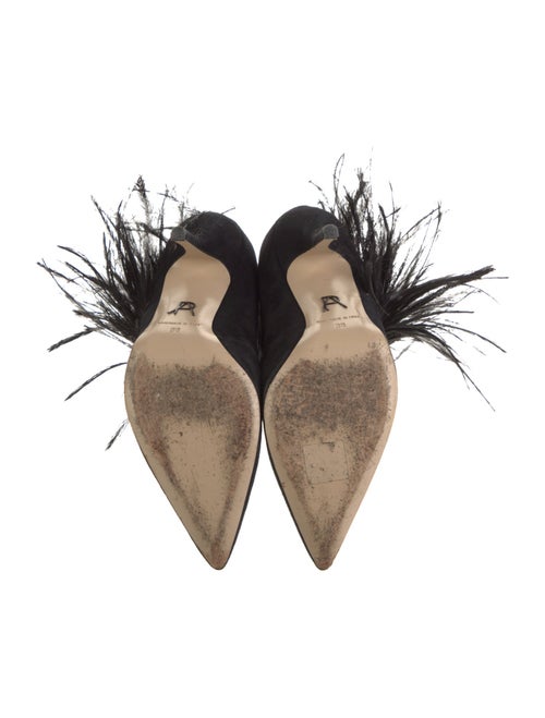 Paul Andrew Suede Feather Trim Boots