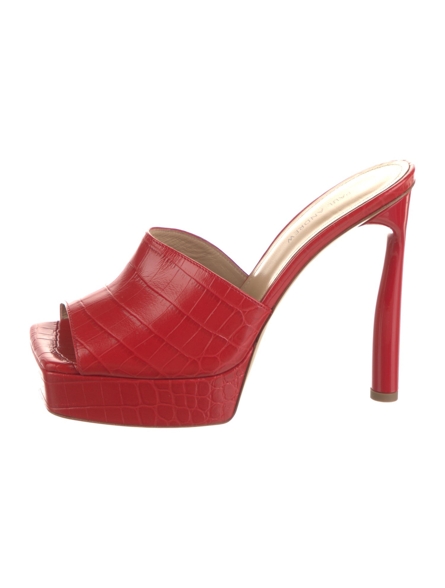 Paul Andrew Embossed Leather Slides