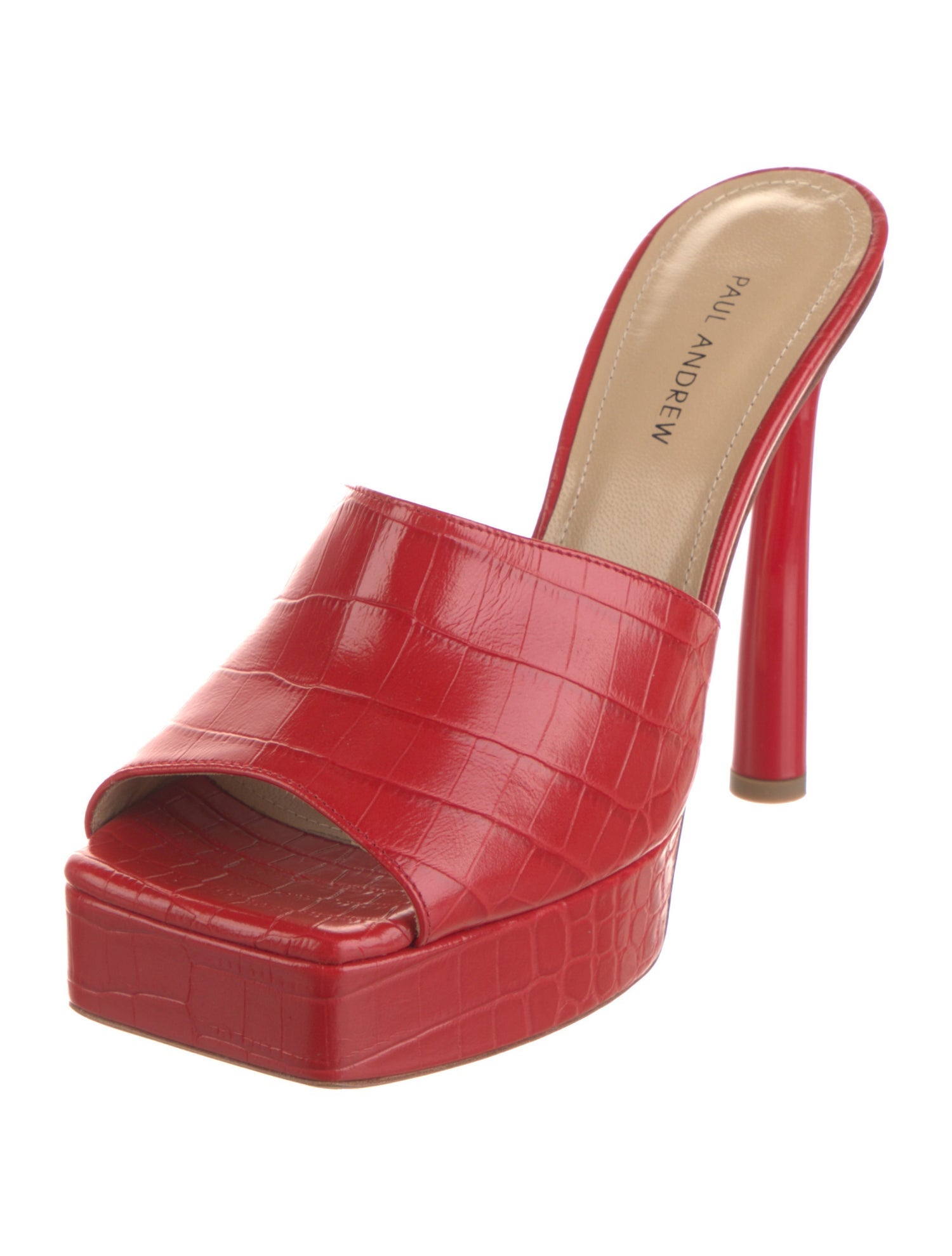 Paul Andrew Embossed Leather Slides