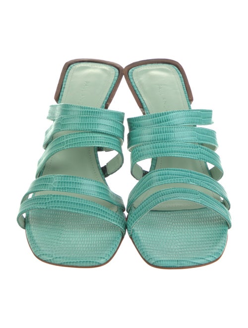 Paul Andrew Leather Animal Print Slides