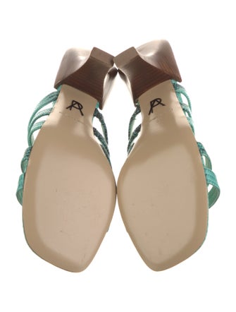 Paul Andrew Leather Animal Print Slides