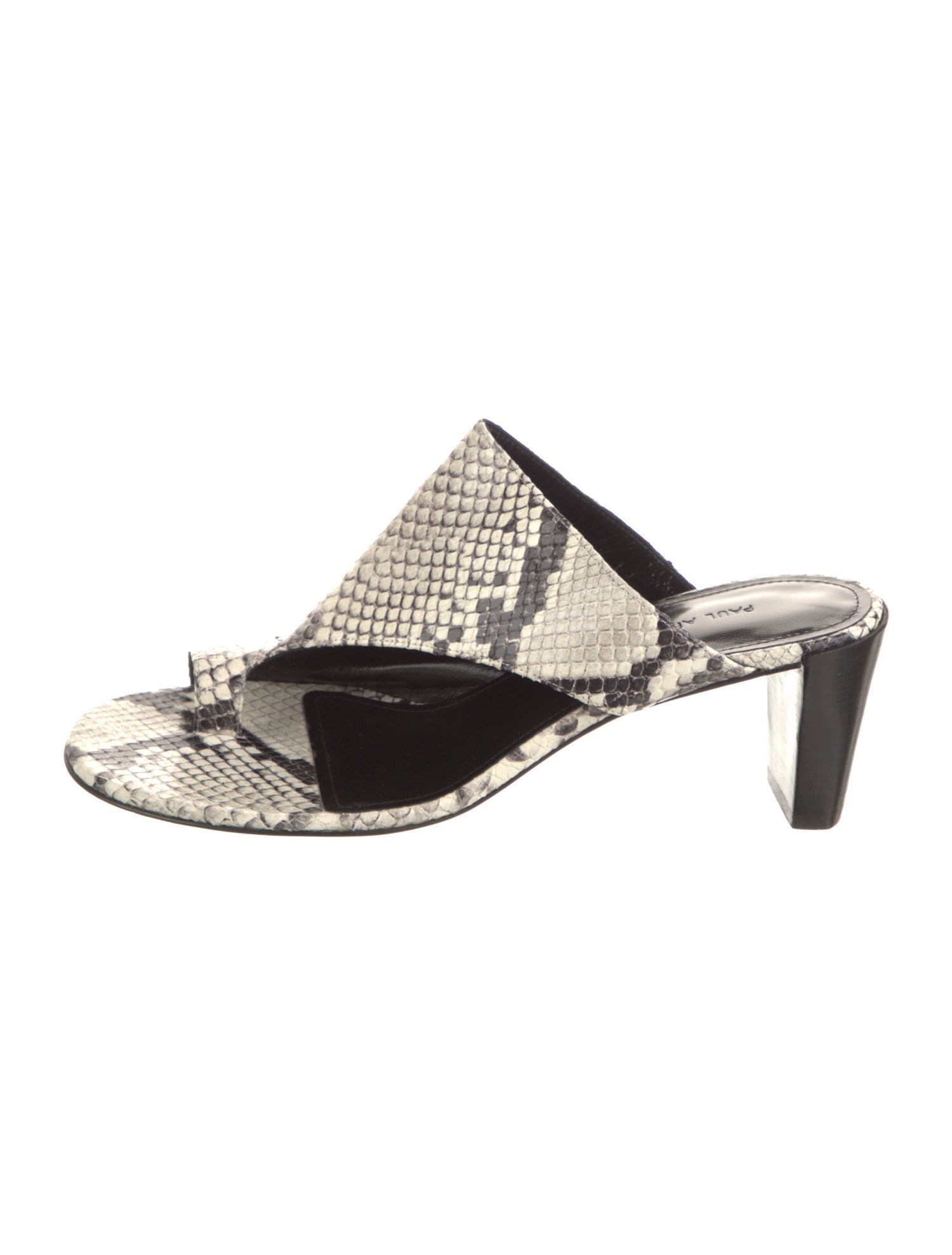Paul Andrew Snakeskin Animal Print Slides