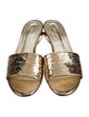 Paul Andrew Leather Animal Print Slides
