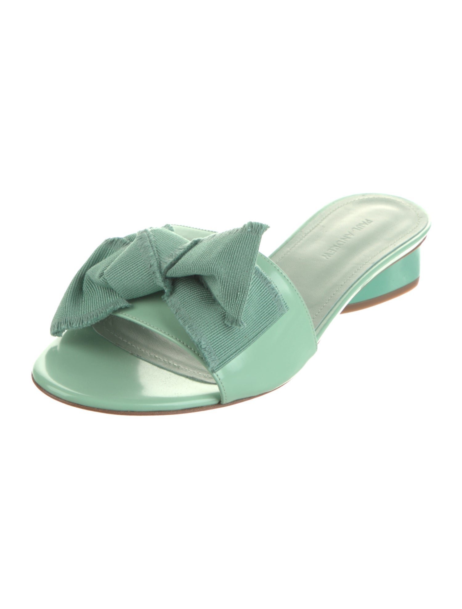 Paul Andrew Leather Bow Accents Slides