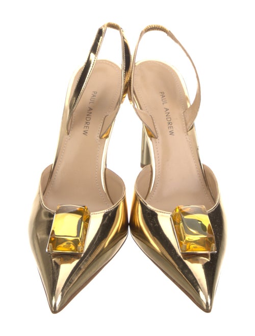 Paul Andrew Patent Leather Slingback Pumps