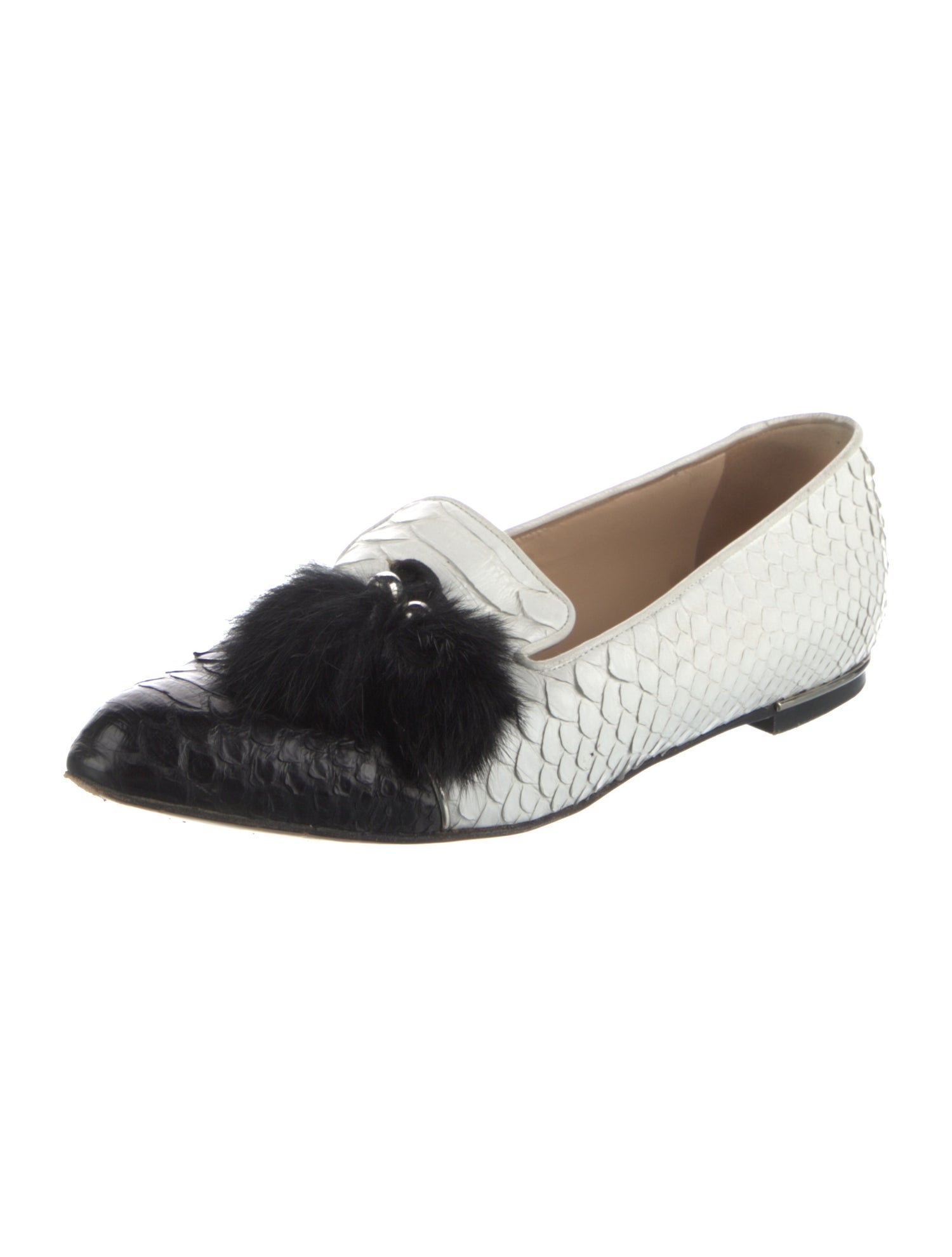 Paul Andrew Snakeskin Colorblock Pattern Loafers