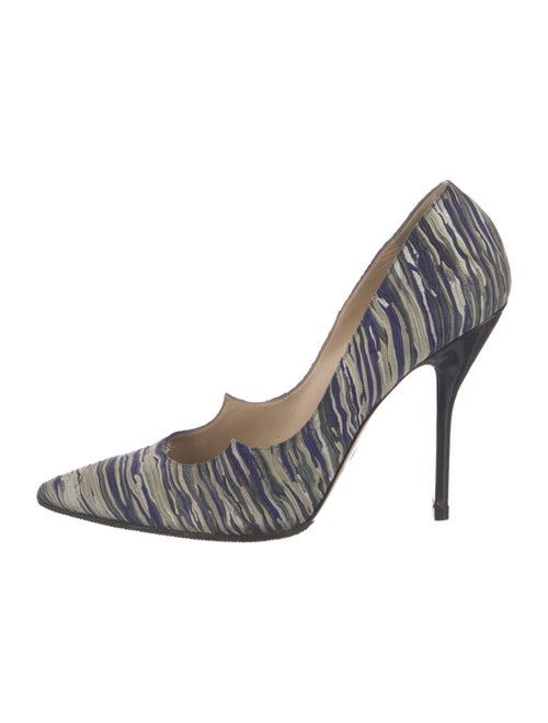 Paul Andrew Suede Printed Pumps