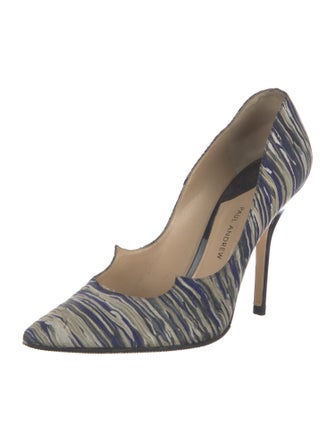 Paul Andrew Suede Printed Pumps