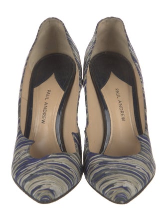 Paul Andrew Suede Printed Pumps
