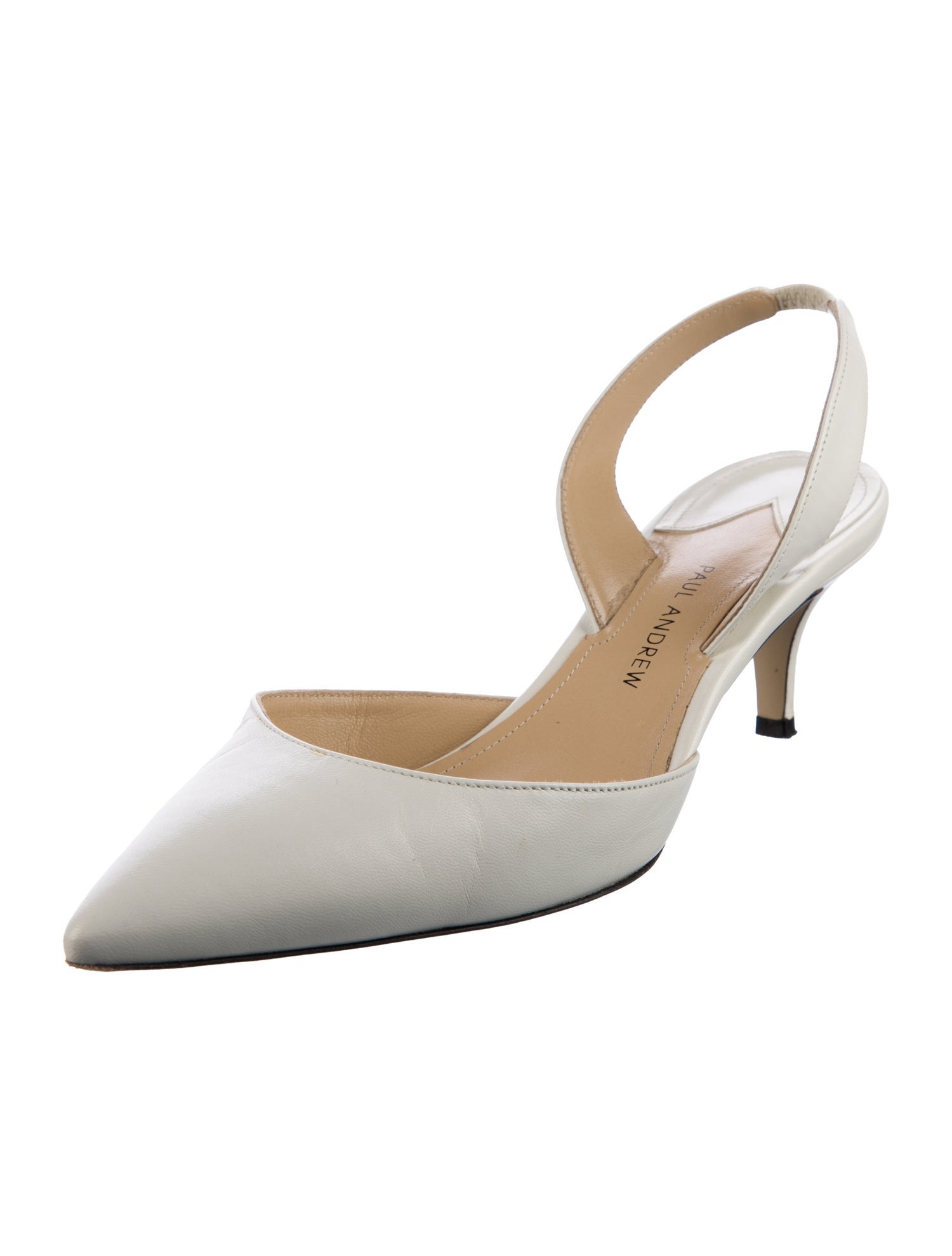 Paul Andrew Leather Slingback Pumps