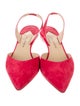 Paul Andrew Suede Crystal Embellishments Slingback Pumps