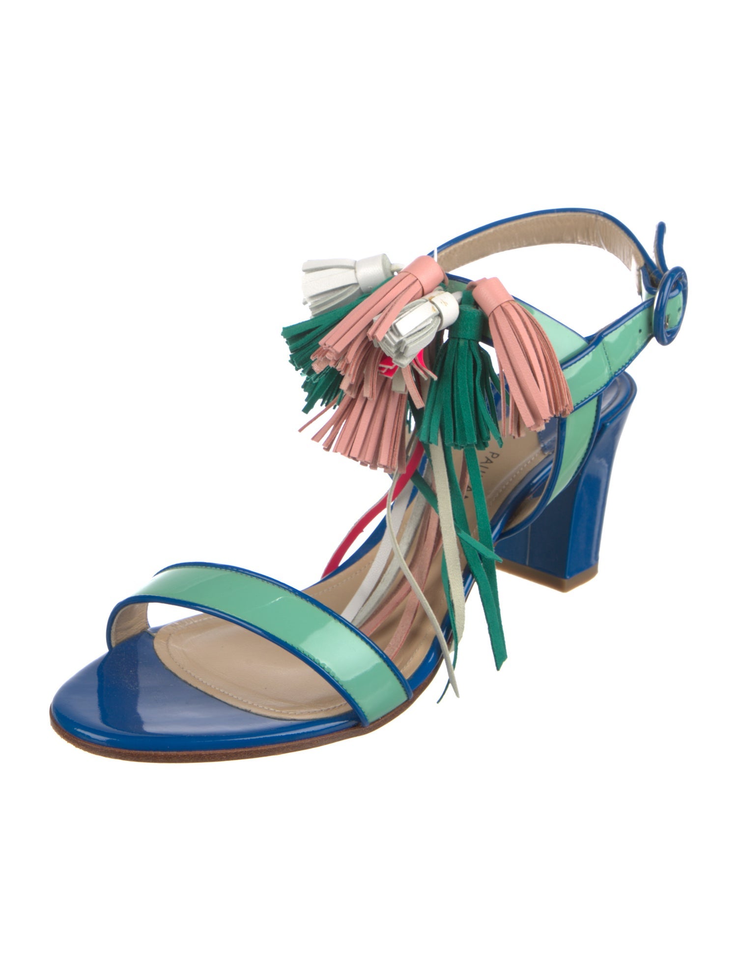 Paul Andrew Patent Leather Slingback Sandals