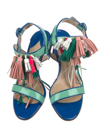 Paul Andrew Patent Leather Slingback Sandals