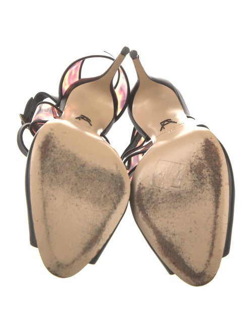 Paul Andrew Leather Animal Print Slingback Pumps