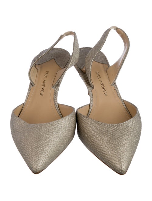 Paul Andrew Suede Animal Print Slingback Pumps