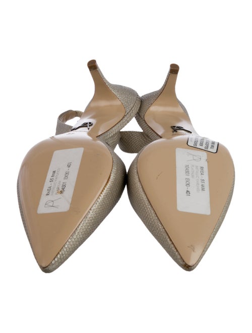 Paul Andrew Suede Animal Print Slingback Pumps