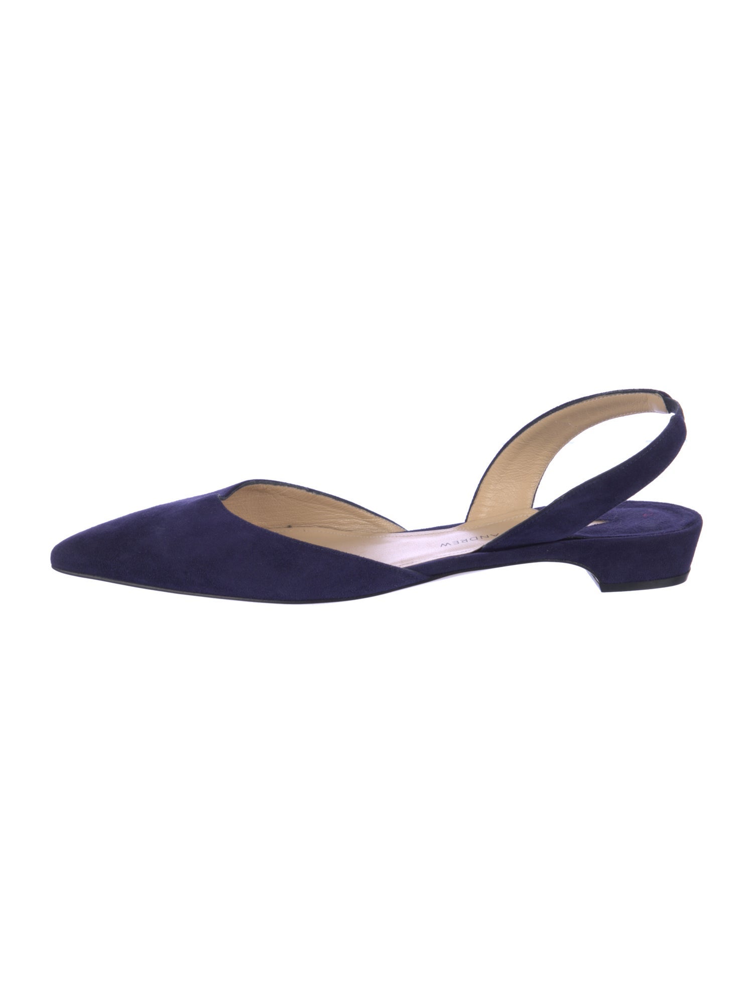 Paul Andrew Suede Cutout Accent Slingback Flats