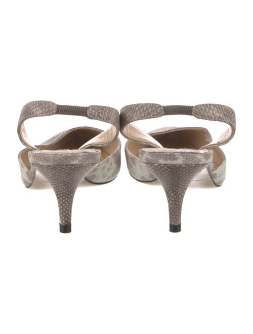 Paul Andrew Suede Animal Print Slingback Pumps