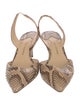 Paul Andrew Snakeskin Animal Print Slingback Pumps