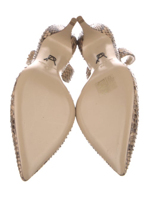Paul Andrew Snakeskin Animal Print Slingback Pumps