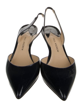 Paul Andrew Patent Leather Slingback Pumps