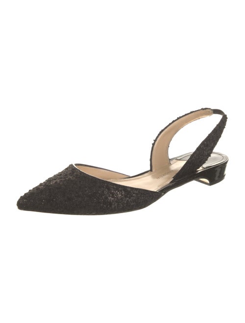 Paul Andrew Animal Print Sequin Embellishments Slingback Flats