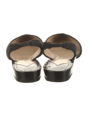 Paul Andrew Animal Print Sequin Embellishments Slingback Flats