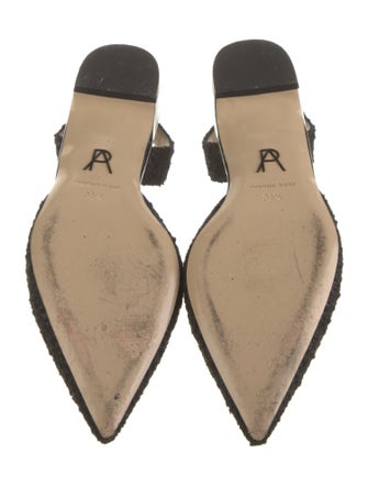 Paul Andrew Animal Print Sequin Embellishments Slingback Flats