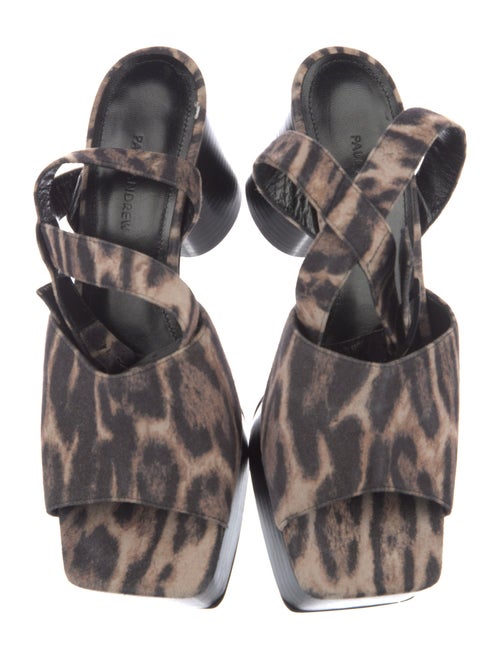 Paul Andrew Canvas Animal Print Sandals