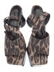 Paul Andrew Canvas Animal Print Sandals