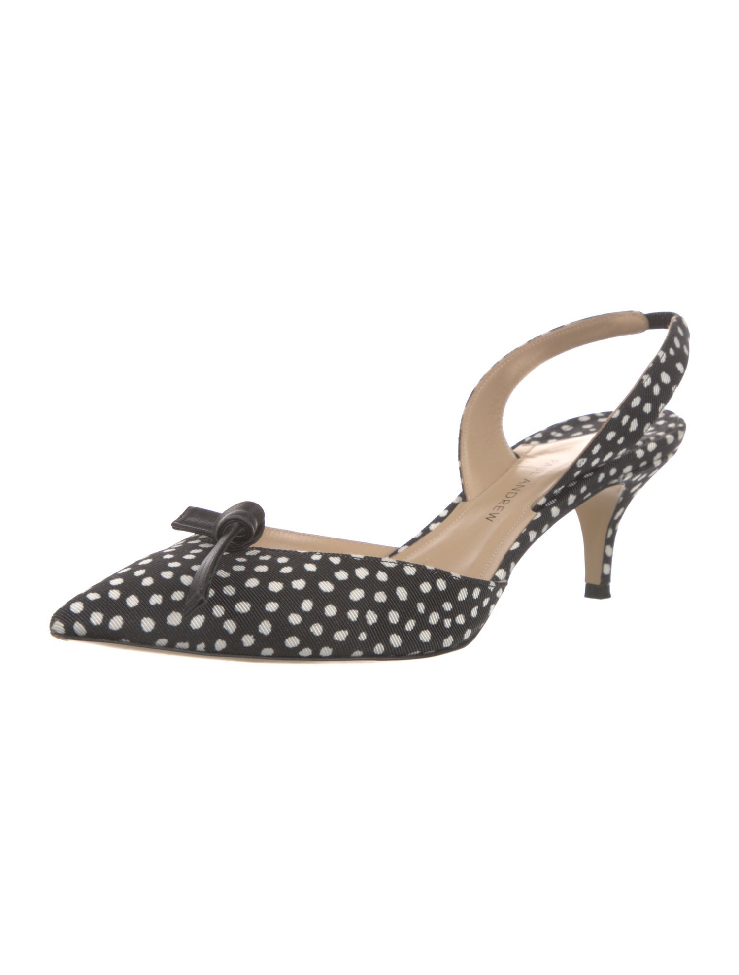 Paul Andrew Printed Bow Accents Slingback Pumps